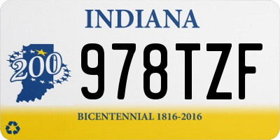 IN license plate 978TZF