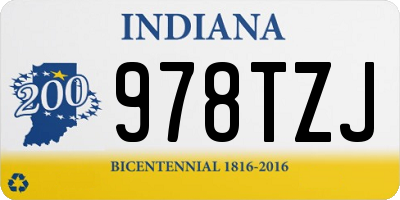 IN license plate 978TZJ