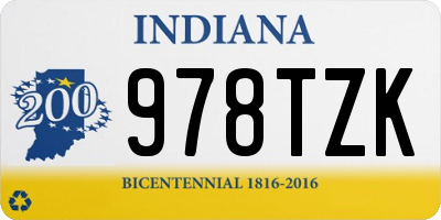 IN license plate 978TZK
