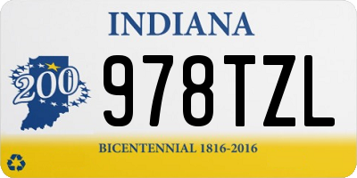 IN license plate 978TZL