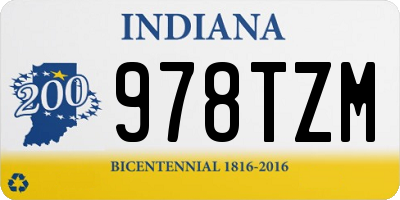 IN license plate 978TZM