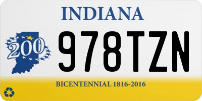 IN license plate 978TZN