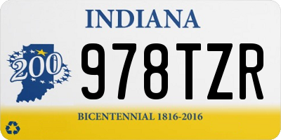IN license plate 978TZR