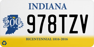 IN license plate 978TZV