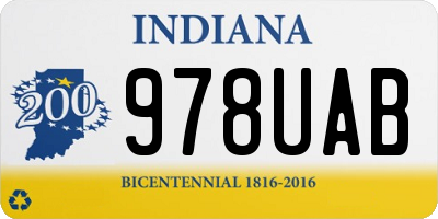 IN license plate 978UAB