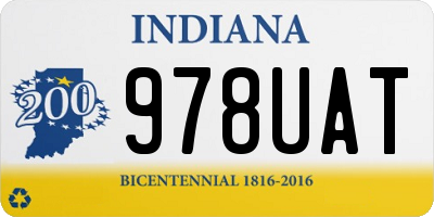 IN license plate 978UAT
