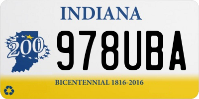 IN license plate 978UBA
