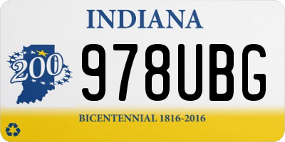 IN license plate 978UBG
