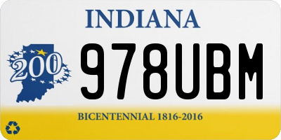 IN license plate 978UBM