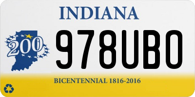IN license plate 978UBO