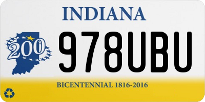 IN license plate 978UBU