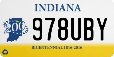 IN license plate 978UBY