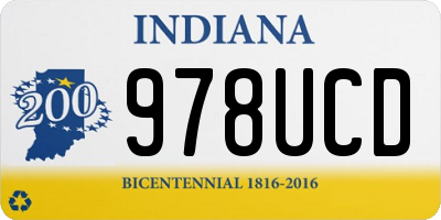 IN license plate 978UCD