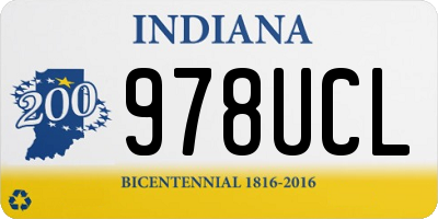 IN license plate 978UCL