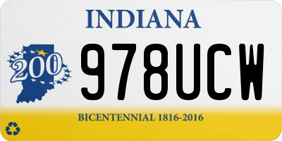 IN license plate 978UCW