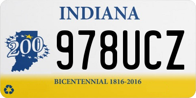 IN license plate 978UCZ
