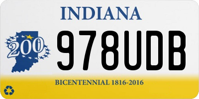 IN license plate 978UDB