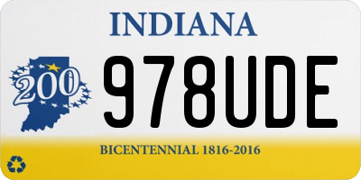 IN license plate 978UDE