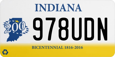 IN license plate 978UDN