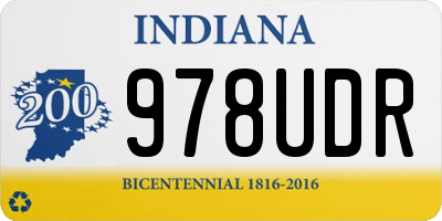 IN license plate 978UDR