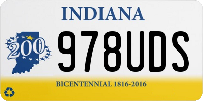IN license plate 978UDS