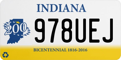 IN license plate 978UEJ