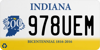 IN license plate 978UEM