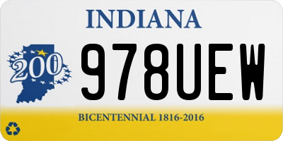 IN license plate 978UEW
