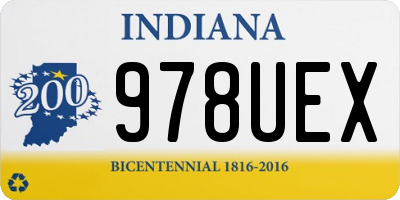 IN license plate 978UEX