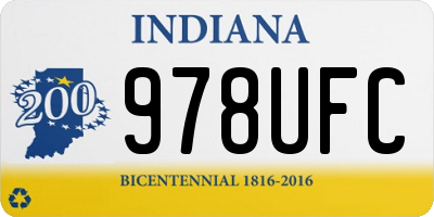 IN license plate 978UFC