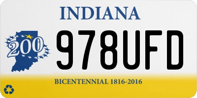 IN license plate 978UFD