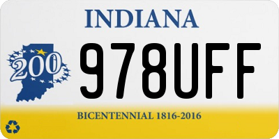 IN license plate 978UFF