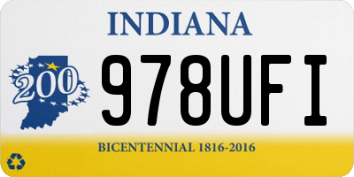 IN license plate 978UFI