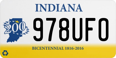IN license plate 978UFO