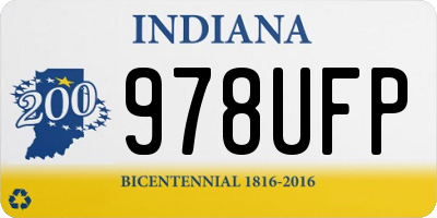 IN license plate 978UFP