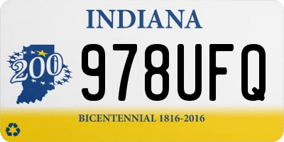 IN license plate 978UFQ