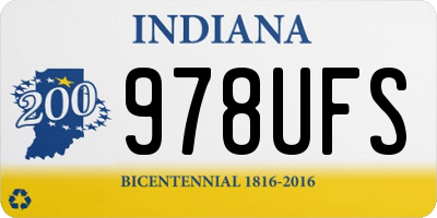 IN license plate 978UFS