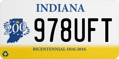 IN license plate 978UFT