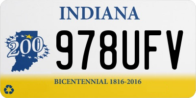 IN license plate 978UFV