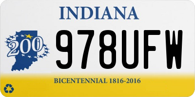 IN license plate 978UFW