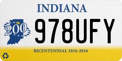 IN license plate 978UFY