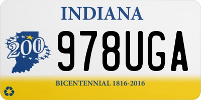 IN license plate 978UGA