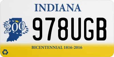 IN license plate 978UGB