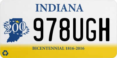 IN license plate 978UGH