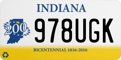 IN license plate 978UGK