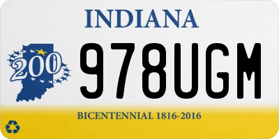 IN license plate 978UGM