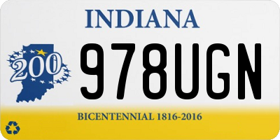 IN license plate 978UGN