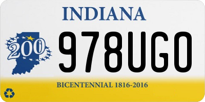 IN license plate 978UGO