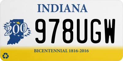 IN license plate 978UGW