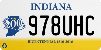 IN license plate 978UHC